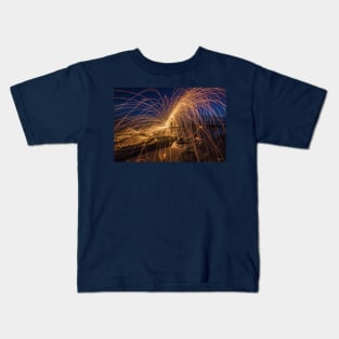 Steel Wool Spinning at London Bridge, Portsea, Victoria, Australia. Kids T-Shirt